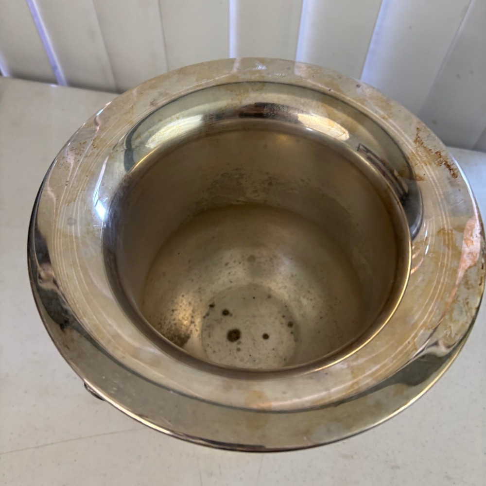 Vintage Wm A Rogers Silverplate Champagne Ice Bucket American Airlines 10" - Picture 3 of 13